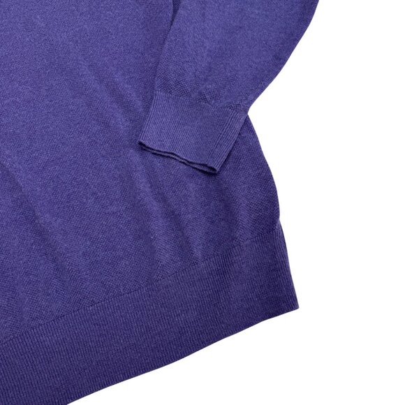 Polo by Ralph Lauren Men's Purple Cashmere Blend LS V-Neck Sweater Top, Size XL - Picture 3 of 6